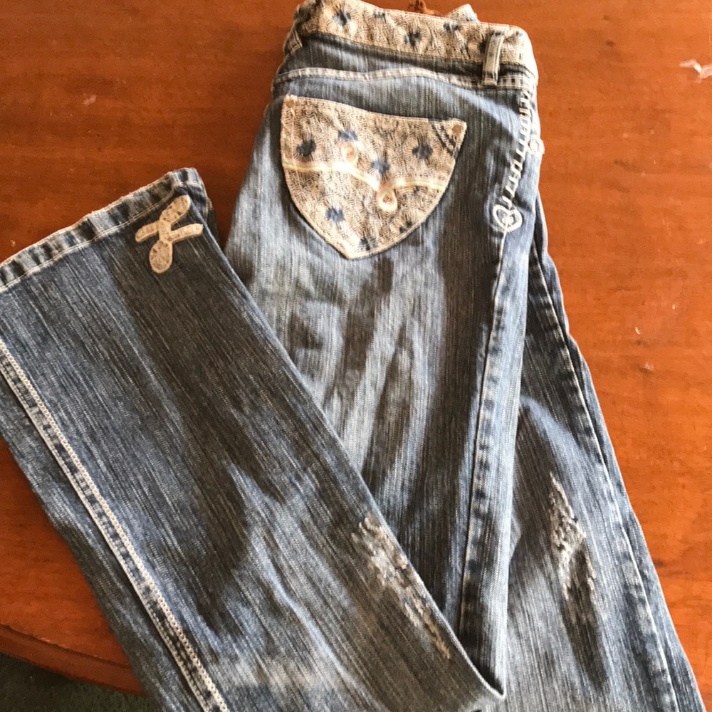 Luxirie a Labour of Love low rise flare jean Sz 28